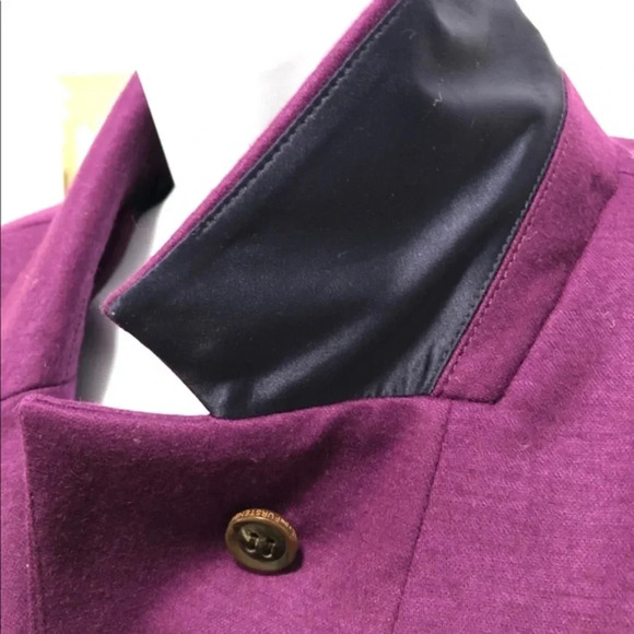 Diane von Furstenberg Wool Plum Blazer M - Picture 11 of 11